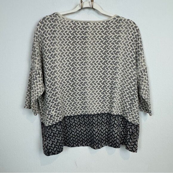 Anthropologie Moth Crossfront Beaded Knit Boho Cropped Sweater M - Picture 4 of 8